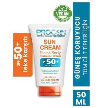 Procsin Yüz & Vücut SPF50+ Leke Karşıtı Güneş Kremi 50 ml