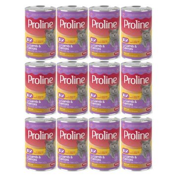 Proline 12x395 gr Kuzu Etli ve Havuç Pate Et Parça Kedi Konservesi