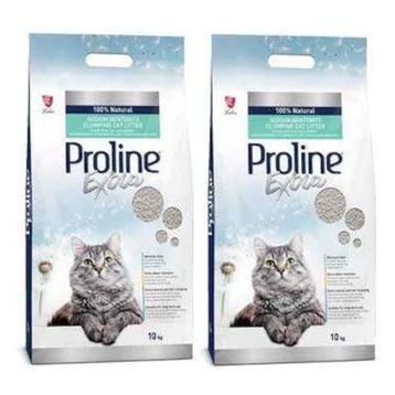 Proline 2x10 lt Extra Sodium Kokusuz Topaklanan İnce Taneli Kedi Kumu