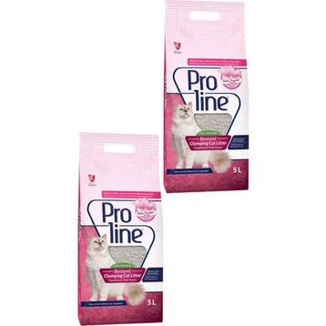 Proline 2x5 lt Bebek Pudrası Kokulu Topaklanan Bentonit Kedi Kumu