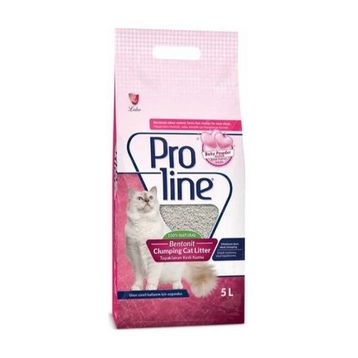 Proline 5 lt 4 Adet Topaklaşan İnce Bentonit Bebek Pudralı Kedi Kumu