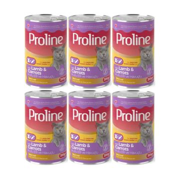 Proline 6x395 gr Kuzu Etli ve Havuç Pate Et Parça Kedi Konservesi
