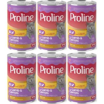 Proline 6x395 gr Kuzu Etli ve Havuçlu Pate Et Parçalı Kedi Konservesi