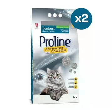 Proline Aktif Karbonlu 2x10 lt Kokusuz Topaklanan Kedi Kumu