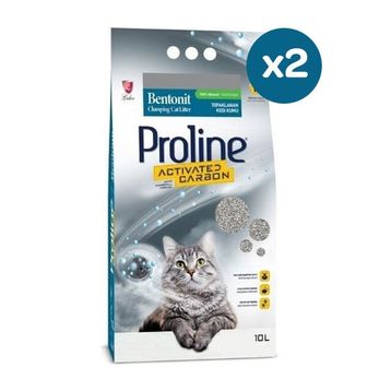 Proline Aktif Karbonlu 2x10 lt Kokusuz Topaklanan Kedi Kumu