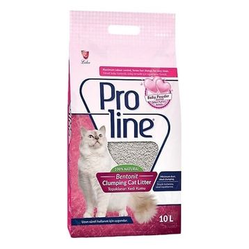 Proline Bentonit Bebek Pudralı Topaklanan 10 lt Kedi Kumu