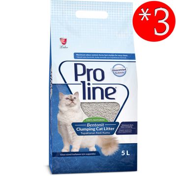 Proline Bentonit Parfümsüz 3x5 lt Kedi Kumu