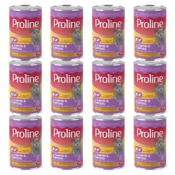 Proline Kuzu Etli ve Havuçlu Pate İçinde Et Parçacıklı 12x395 gr Konserve Yetişkin Kedi Maması