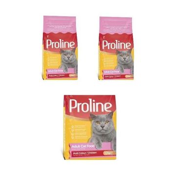 Proline Renkli Taneli Tavuklu 3x1,2 kg Yetişkin Kedi Maması