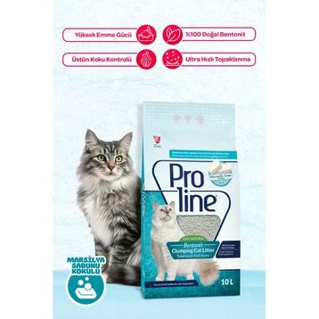 Proline Sabun Kokulu Bentonit 10 lt Kedi Kumu