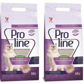 Proline Topaklanan İnce Taneli Lavanta Kokulu 2x10 lt Doğal Kedi Kumu