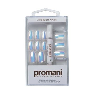 Promani Metalik İnci Beyaz Takma Tırnak Kiti