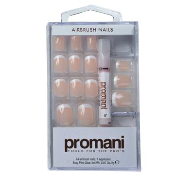 Promani PR-5011 Pembe İnce French Takma Tırnak Kiti