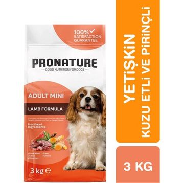Pronature Daily Protect Kuzu Etli ve Pirinçli 3 kg Küçük Irk Yetişkin Kuru Köpek Maması