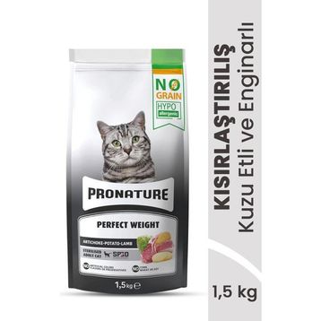 Pronature Perfect Weight Kuzu Etli ve Enginarlı 1.5 kg Tahılsız Kısırlaştırılmış Yetişkin Kuru Kedi Maması