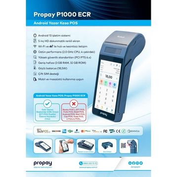 Propay P1000 ECR 4G Android Yazar Kasa POS