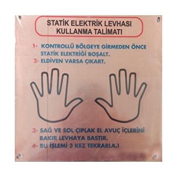 ProPazar Bakır Duvara Monte Statik Topraklama Levhası