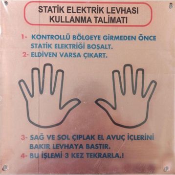 ProPazar Bakır Duvara Monte Statik Topraklama Levhası