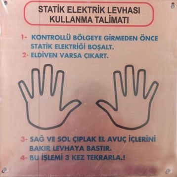 ProPazar Bakır Duvara Monte Statik Topraklama Levhası