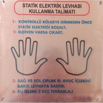 ProPazar Bakır Duvara Monte Statik Topraklama Levhası