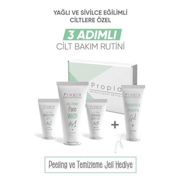Propia Sivilce Karşıtı 3 Adımlı Bakım Seti + Peeling