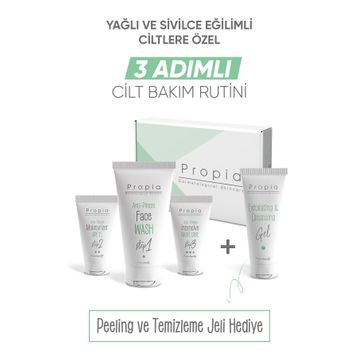 Propia Sivilce Karşıtı 3 Adımlı Bakım Seti + Peeling