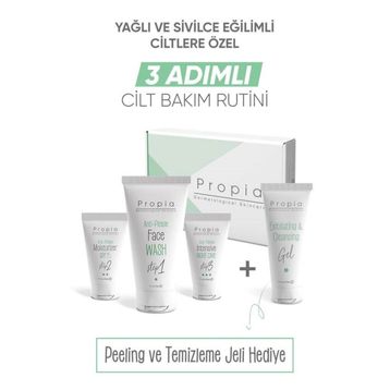 Propia Sivilce Karşıtı 3 Adımlı Bakım Seti + Peeling