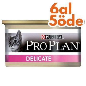 Proplan 6x85 gr Delicate Hassas Hindi Etli Kedi Konservesi