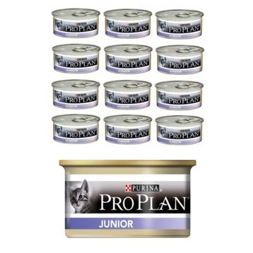 Proplan Junior Tavuklu Yavru Kedi 85 gr 12'Li Konserve Kedi Maması