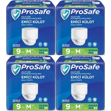 Prosafe 4 Paket 9'lu Orta-Medium Emici Külot Hasta Bezi