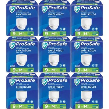 Prosafe 9 Paket 9'lu Orta-Medium Emici Külot Hasta Bezi