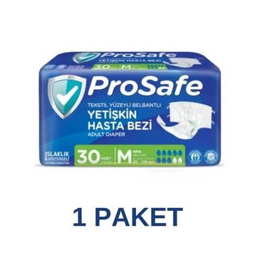 Prosafe Belbantlı Cırtlı M 30 Adet Hasta Bezi