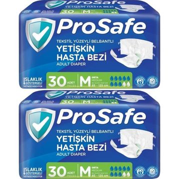 Prosafe Belbantlı Tekstil Yüzey Medium 60 Adet Yetişkin Hasta Bezi