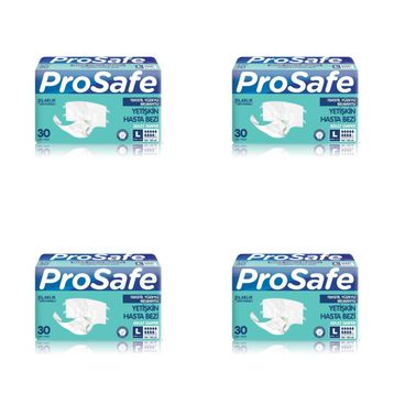 Prosafe Belbantlı Textile Yüzey Büyük Boy 30'lu 4 Paket Hasta Bezi