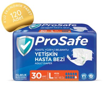 Prosafe Belbantlı Textile Yüzey Büyük Boy 30'lu 4 Paket Hasta Bezi