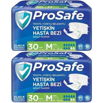 Prosafe M Beden 60 Adet Bel Bantlı Hasta Bezi