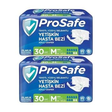 Prosafe M Beden 60 Adet Bel Bantlı Hasta Bezi