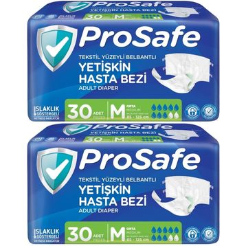 Prosafe M Beden 60 Adet Bel Bantlı Hasta Bezi