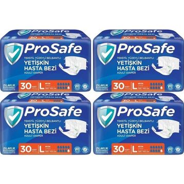 Prosafe Yetişkin Bel Bantlı Tekstil Yüzey L Büyük Boy 120 Adet Hasta Bezi