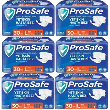 Prosafe Yetişkin Bel Bantlı Tekstil Yüzey L Büyük Boy 180 Adet Hasta Bezi