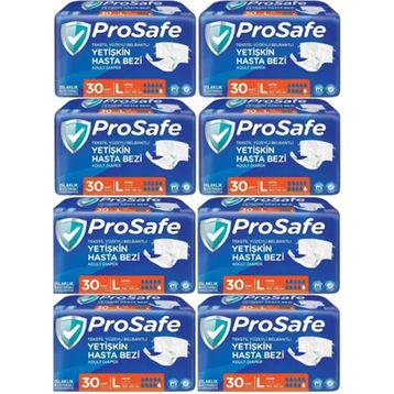 Prosafe Yetişkin Bel Bantlı Tekstil Yüzey L Büyük Boy 240 Adet Hasta Bezi