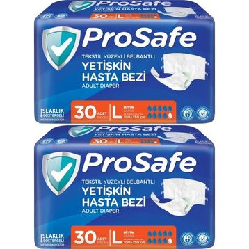 Prosafe Yetişkin Bel Bantlı Tekstil Yüzey L Büyük Boy 60 Adet Hasta Bezi