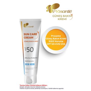 Prosante SPF50 Etkili Koruma UVB UVA 100 ml Güneş Bakım Kremi