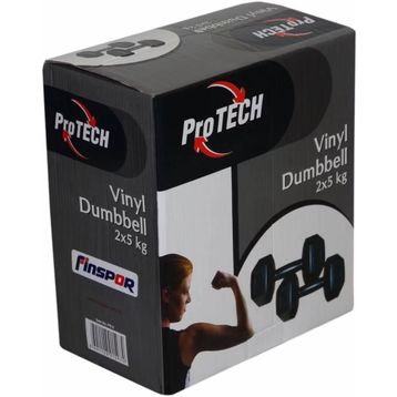 Protech AGRDMBPRT005 Siyah 5 Kg Çiftli Vinyl Dambıl