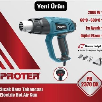 Proter PR 2370 DX Dijital Sıcak Hava Tabancası