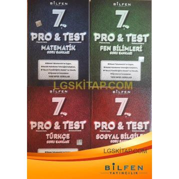 Pro&Test 7. Sınıf 4'lü Yeni Nesil Soru Bankası Seti-Bilfen Yayınları