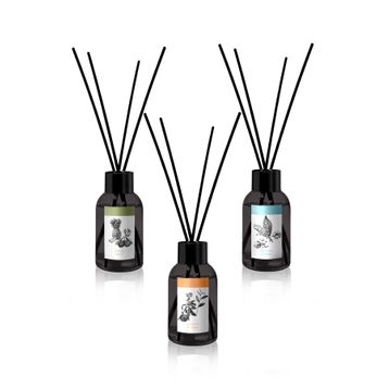 Prova 3x100 ml Cotton Flower + Coco Sun + Peach Tea Bambu Çubuklu Oda Kokusu