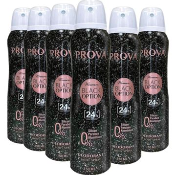 Prova Black Option 6x150 ml Kadın Sprey Deodorant