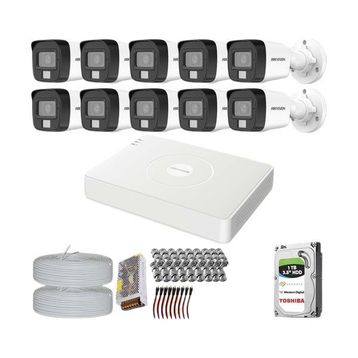 Provzen Hikvision 10 Kameralı Colorvu Hibrit Güvenlik Kamerası