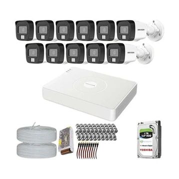 Provzen Hikvision 11 Kameralı Colorvu Hibrit Güvenlik Kamerası